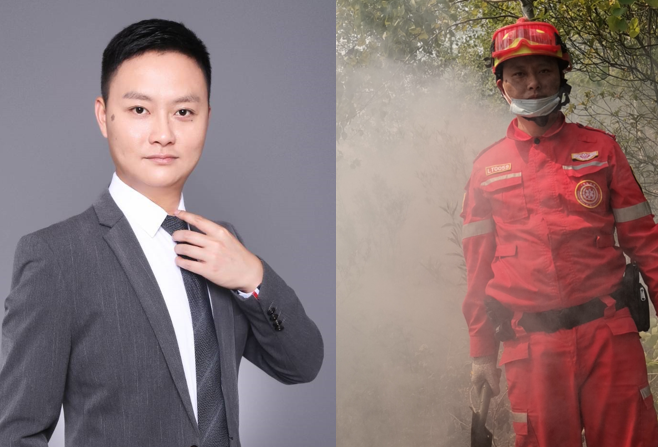 公司领导参与救火